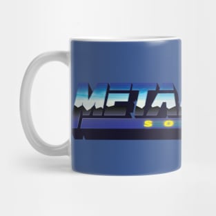 Metal Gear Solid 80's Outrun Logo Sticker Mug